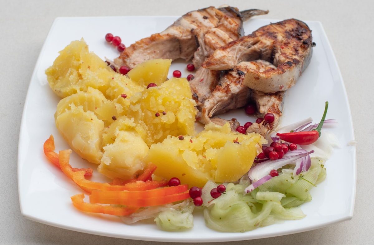 Healthy colorful meal preparation